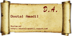 Dostal Amadil névjegykártya